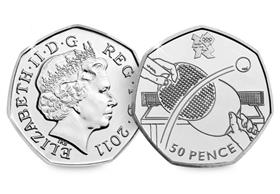 UK 2011 Olympics Table Tennis 50p