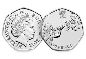 UK 2011 Olympics Shooting 50p