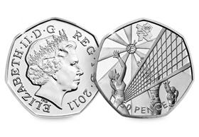 UK 2011 Olympics Volleyball Circulation 50p