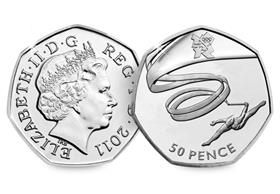 UK 2011 Olympics Gymnastics 50p