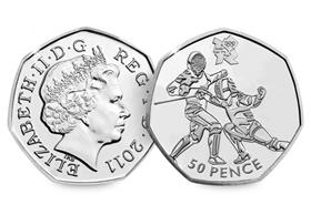 UK 2011 Olympics Fencing 50p