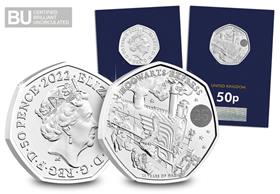 2022 UK Hogwarts Express CERTIFIED BU 50p