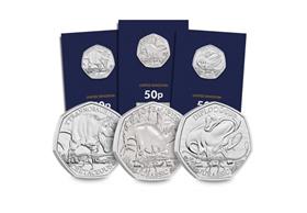 2024 UK Iconic Specimens CERTIFIED BU 50p Set