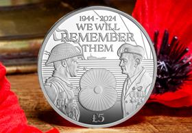 The RBL 2024 D-Day Poppy Silver Proof £5