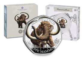 The UK 2024 Steppe Mammoth Silver Colour 50p Coin