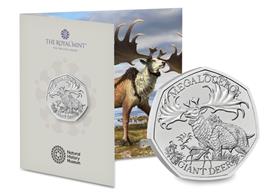 The UK 2024 Giant Deer BU 50p Coin