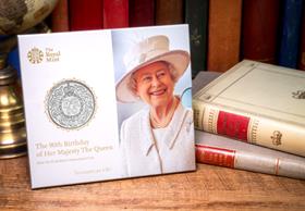 2016 UK Queen's 90th Birthday £5 BU Pack