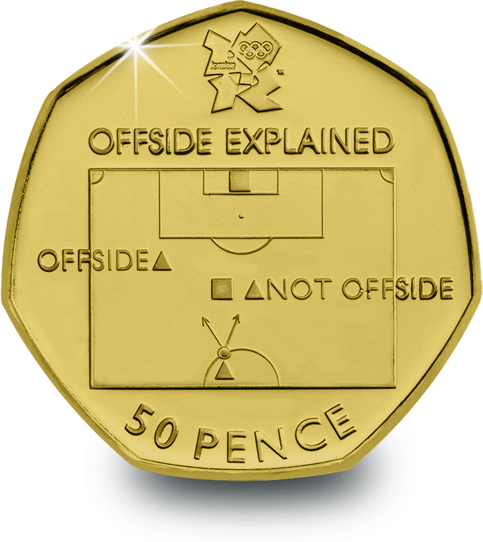 Gold Olympic Football 50p