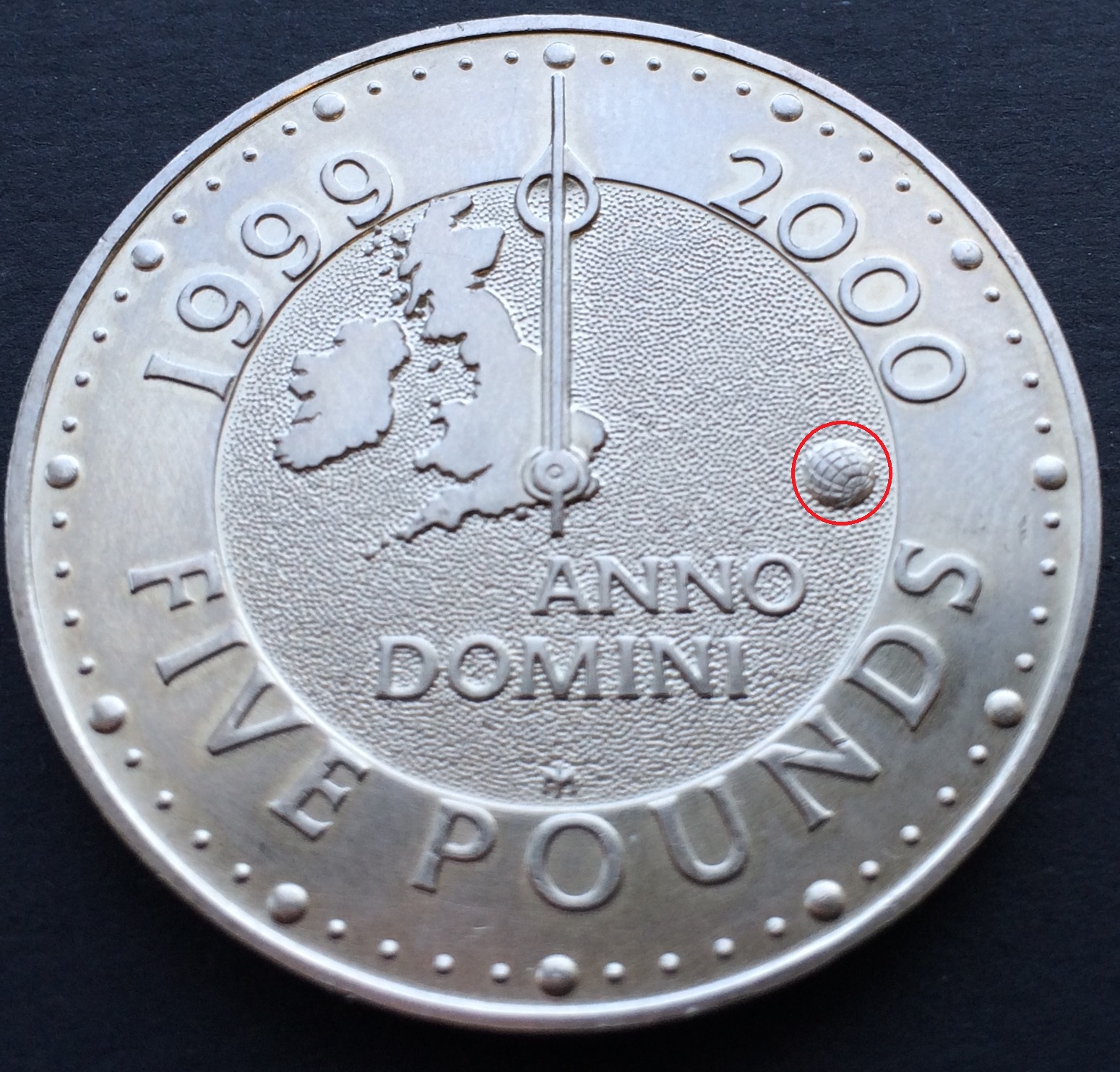 The Millennium £5 with Millennium Dome mintmark