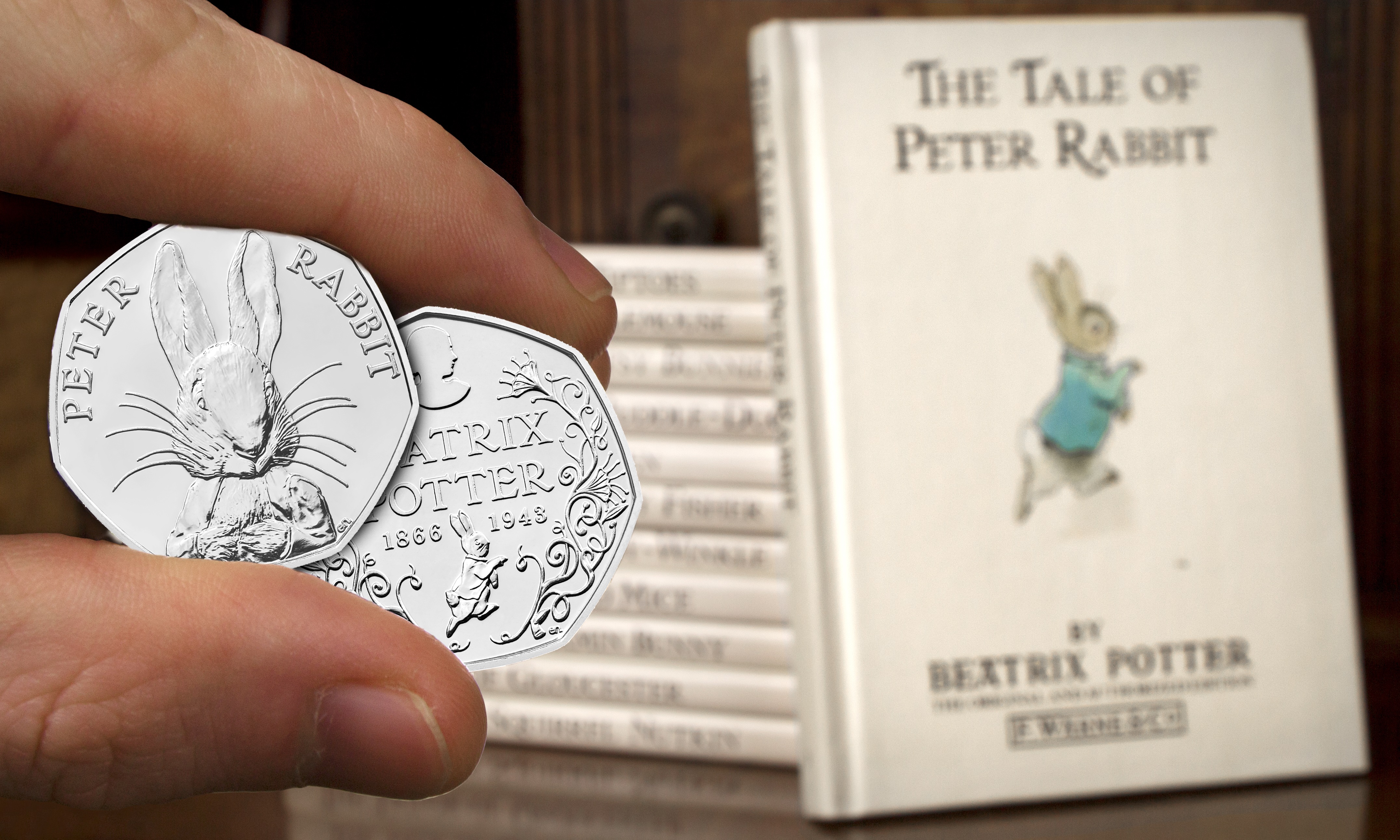 ST Beatrix Potter 50p Coins with Books